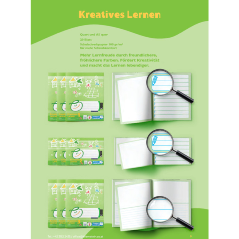Timmy Lernhefte Creativ Lernen 1 Quart 20 Blatt Lernhilfe Volksschule